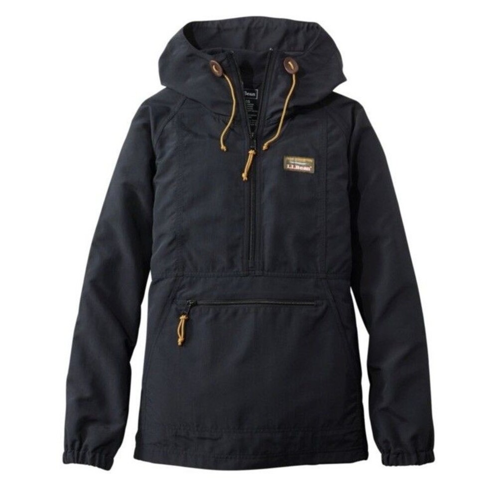 L.L. Bean Women's Mountain Classic Anorak In Black Size Small Regular